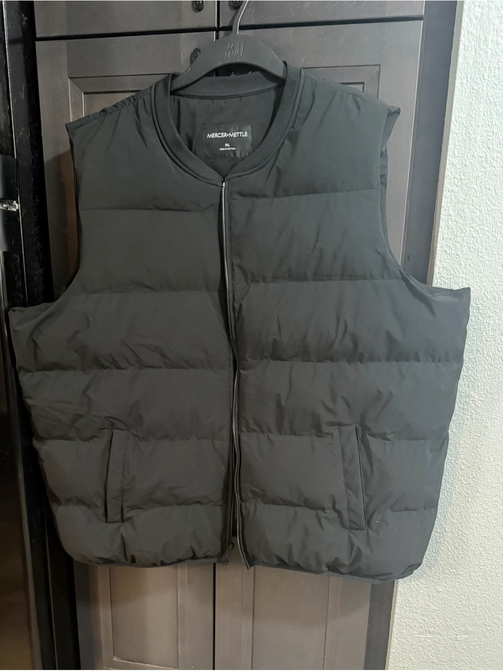 Mercer + Mettle Men’s 3X Black Puffer Vest Full Zip New Without Tags